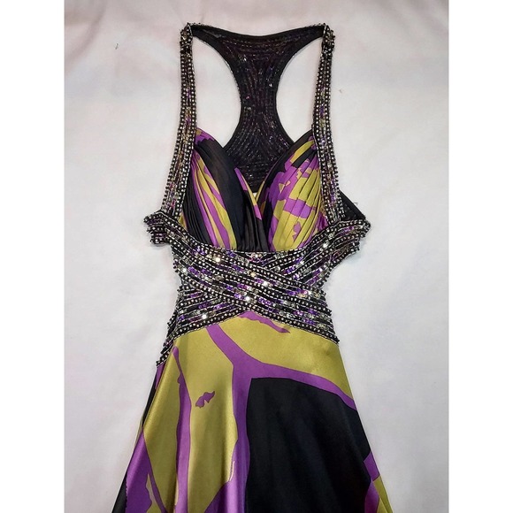 Dave & Johnny Full Length Backless Maxi Gown Size 5/6 - Picture 2 of 10